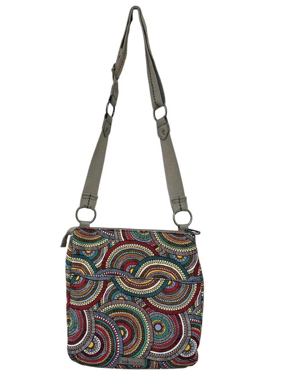 Sakroots Artist Circle Canvas Crossbody Bag Multicolor Print - Picture 3 of 14